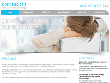 Tablet Screenshot of oceanaircon.co.uk